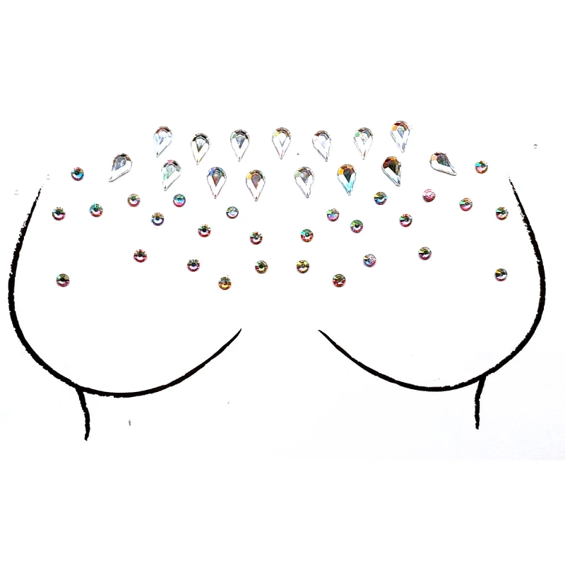 Rhinestone Decorations Party supplies Color Face body Breast Gems Sticker for festival