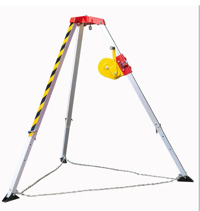 Rescue Tripod Lifting tripod with Chains Crane Winches Safe Rescue Tripod