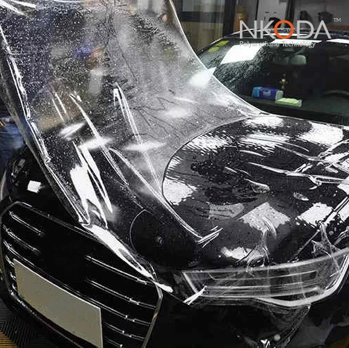 NKODA 5 Years No Yellowing Anti Scratch vehicle Auto hydrophobic Sand Proof Car self-healing surface protection film TPU PPF