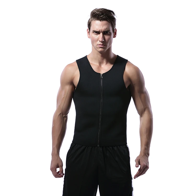Неопреновый корсет для тренировки талии, мужской жилет для сауны, Одежда большого размера для тренировок
