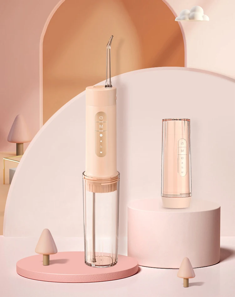 Achepower new button portable oral irrigator dental water flosser pick with 200ml 4 modes DIY included