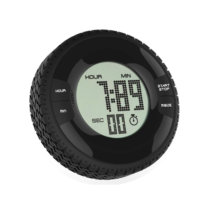 J&R Novelty Cooking Tools Multifunction Round Digital Countdown Countup 24 Hour Timer Kitchen Clock with Magnet Stand