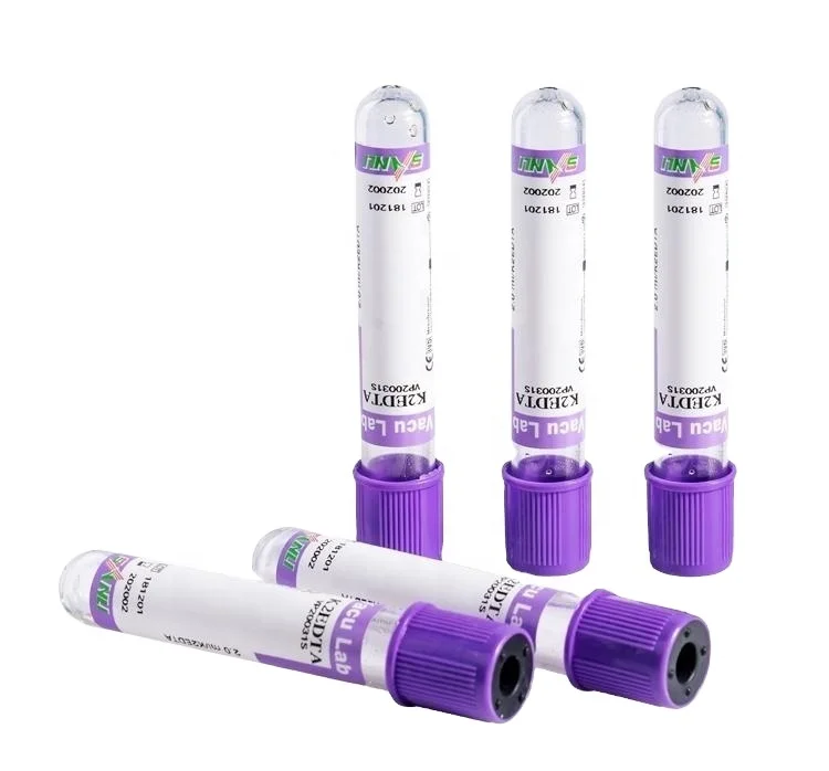 High Quality Cheap Price K3 EDTA Test EDTA K3 Blood Collection tube PET Plastic With Rubber k2 k3 edta blood collection tube