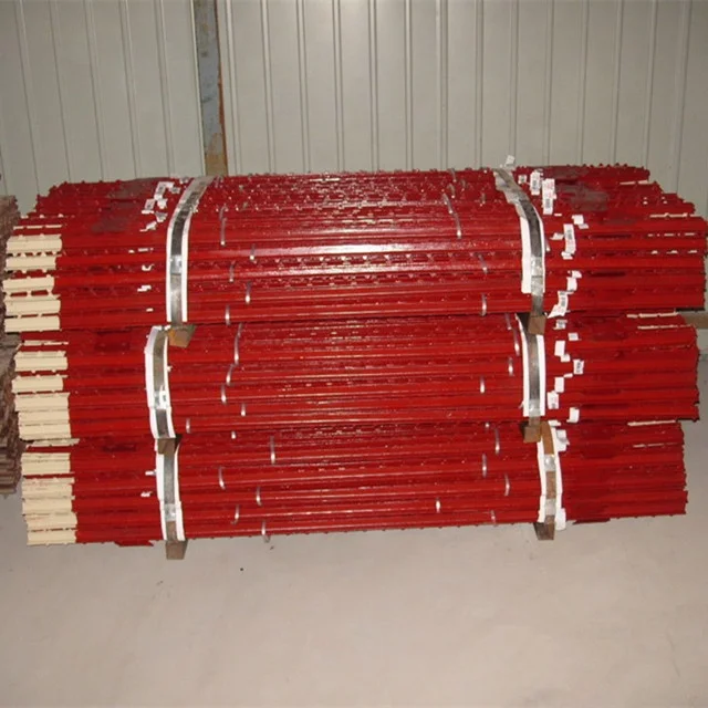 length 6ft Red painted steel t fence post for farm
