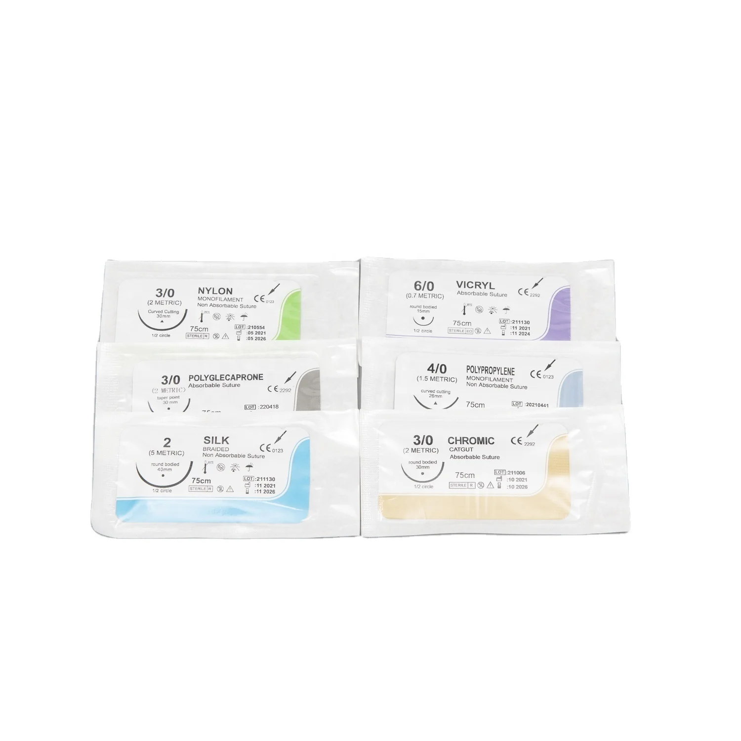 Absorbable Medical Surgical Suture PGLA 910 Polyglycolic Acid PGA Suture Nylon Surgical Suture Stitches