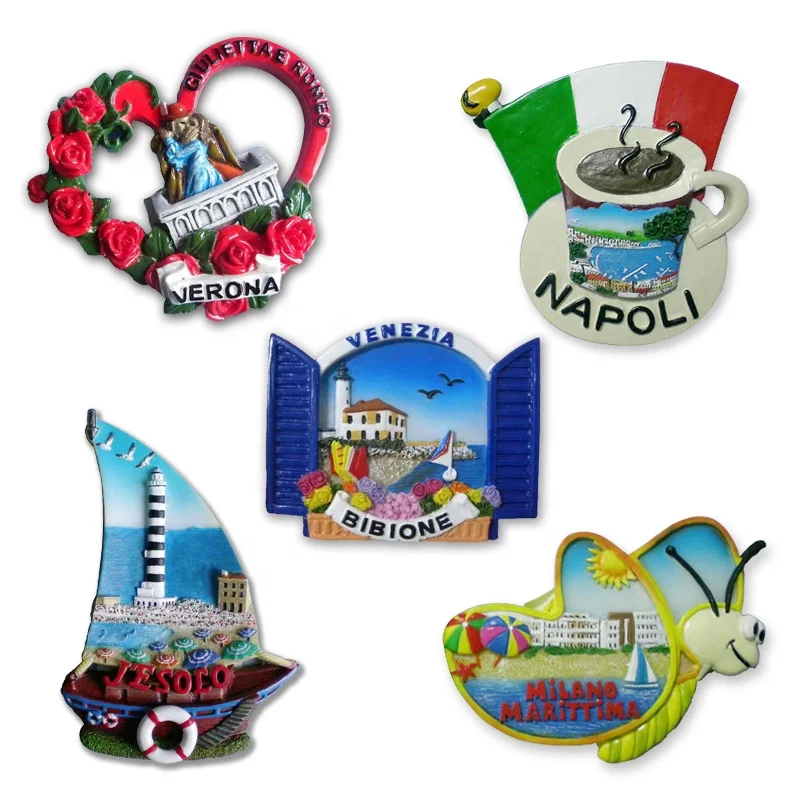 Customized OEM 3D cute resin refrigerator stickers fun gifts national souvenirs refrigerator magnets