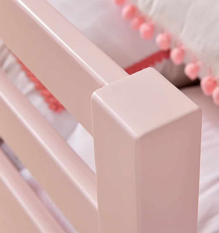 Water based painted bed for children+ FSC chain of custody certificate  pine wood kids bed+ full roof Hut-shaped  bed