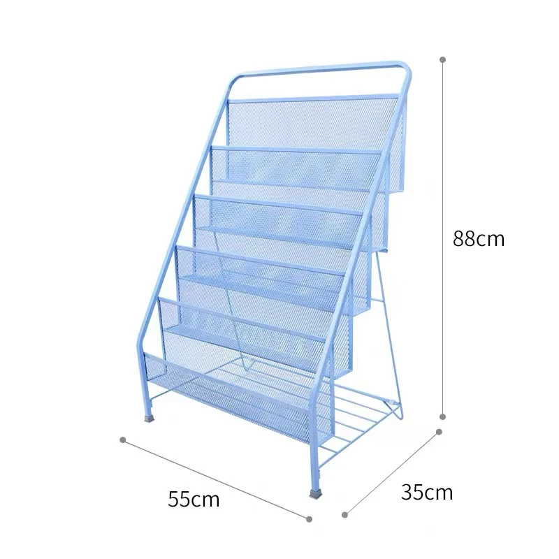 Hot selling newspaper store metal rack multi layers sizes photo booth magazine display stand for brochure