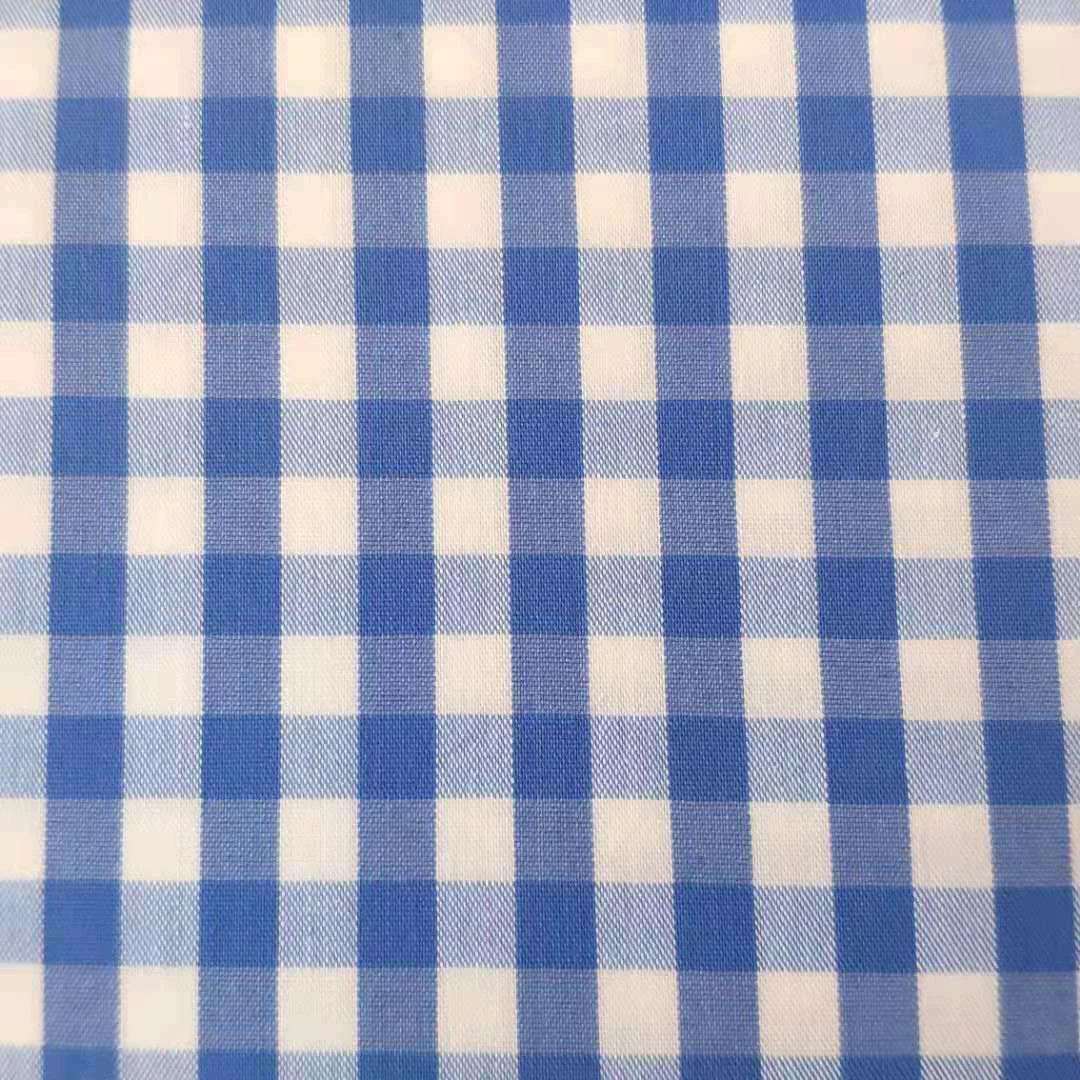 Promotional Top Quality Soft Cotton / Nylon Stretch Check Shirt Yarn Dyed Fabric