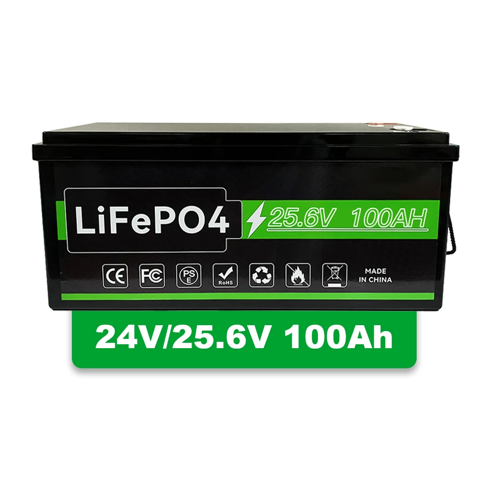 cwups Grade A 25.6V LifePO4 Lithium Batteries 24V 24 Volt 100Ah 200Ah  Lithium Ion Solar Battery LIFEPO4 300Ah Pack With BMS