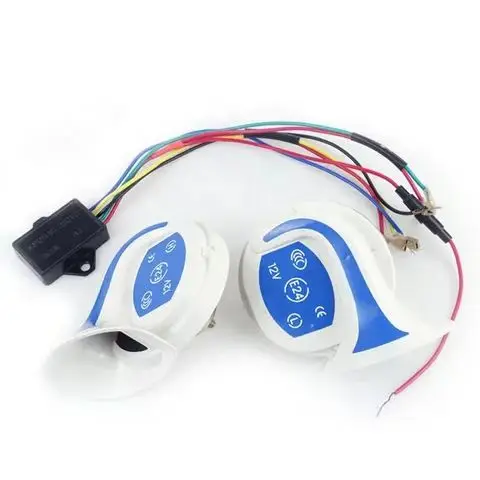 12v 115db high quality electric snail car horn Claxon 18 Sounds Car Truck Vehicle Horns motorcycle horn