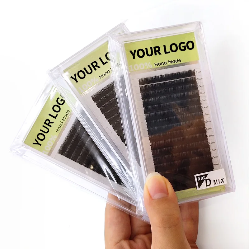 2023 New And Hot Original Professional Hand Made Korean Pbt Fiber 0.03 0.05 0.07 Volume Eyelash Extensions