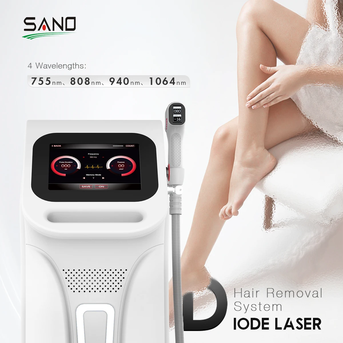 2024 P-MIX Hair Removal Machine 1060nm Diode Laser Hair Removal for All Types Skins Triple Wavelength 755 808 1064nm Stationary