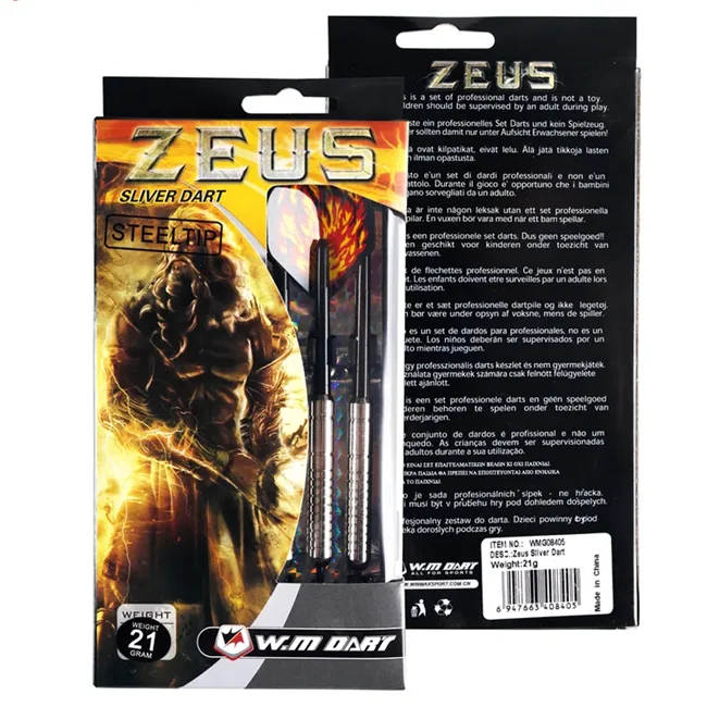 Win.max Steel tip dart 21G Monster silver dart sleeve with PET dart leaf suitable for bristle dartboard