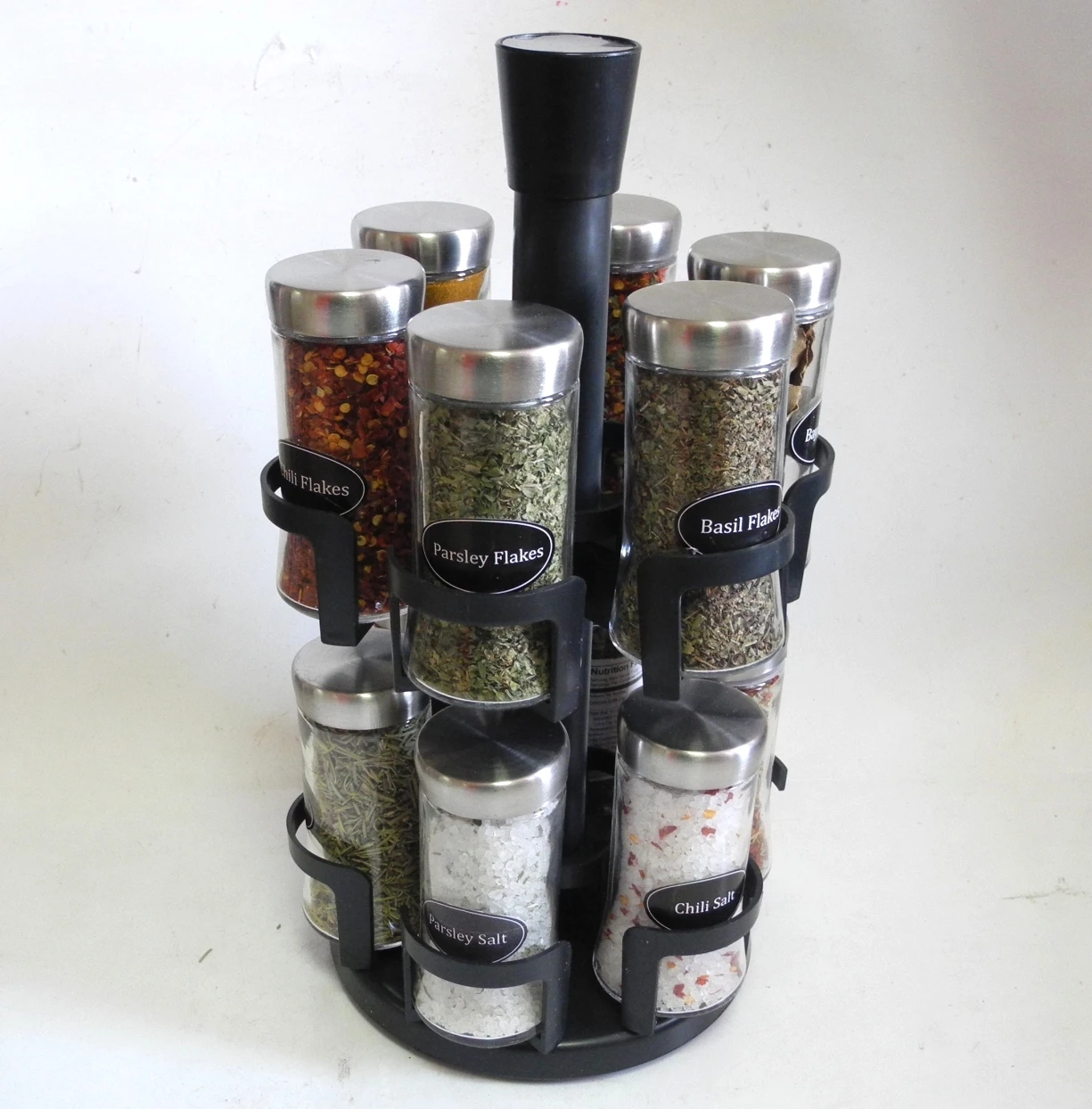 Spice Rack 16 Jar spice organizer, Rotating Spice Holder Shelf For Kitchen Cabinet Organizer