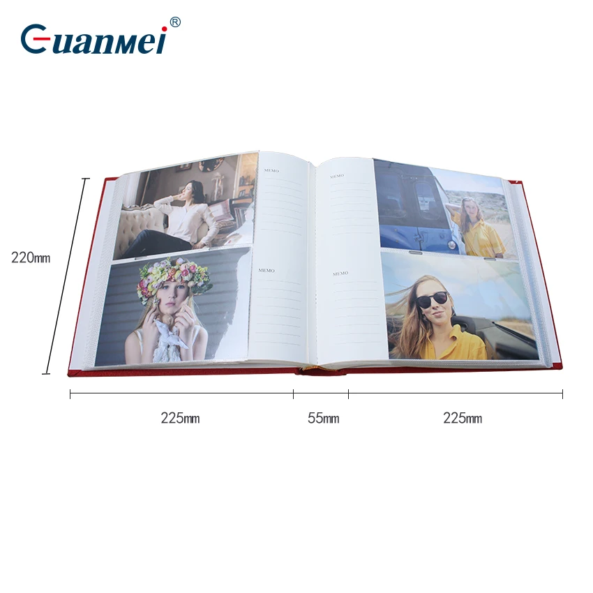 Sewn Bonded Photo Album Book, Family Albums, Cloth Cover Pocket 200 Photos Hold 4X6 Picture  Horizontally,white