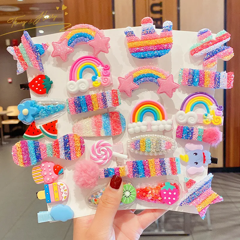 Tracy & Herry Wholesale Cute Princess Lovely Hair Clip Set Gift Hair Accessories for Girls Kids Cute Hair Clips