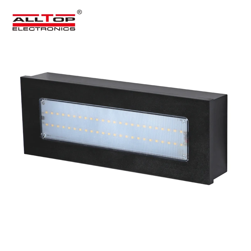 ALLTOP Modern ABS CE RoHS Grey ip65 Waterproof Outdoor Garden 8W Electric Wall Mount Recessed Led Wall Light