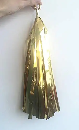 PARTYCOOL Birthday Party Supplies Paper Tassels Garland Gold Garland Bunting Pom Pom For Nursery Decorations Tassel Paper