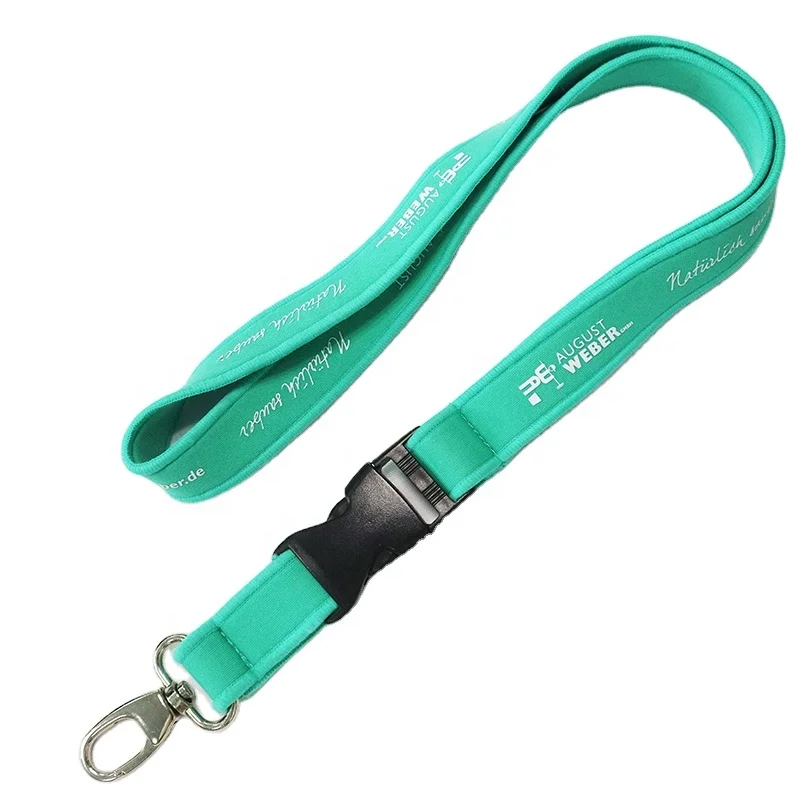 Бестселлер OEM, спортивный продукт, рекламный неопреновый шейный ремешок с принтом на заказ