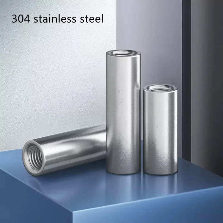 Stainless Steel SS304 M3 M4 M5 M6 M8 M10 M12 M14 M16 M20 Round Internal Threaded Coupling Barrel Sleeve Nuts