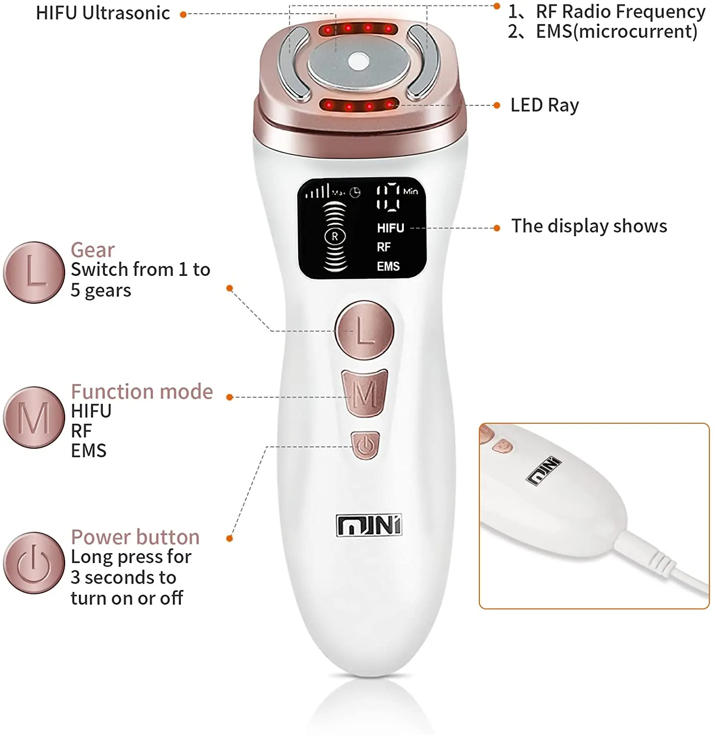 Mini Red Light Sculpting Tool Increase Collagen Absorption Facial Face Lift Beauty Massager Skin Tightening Anti Aging Device
