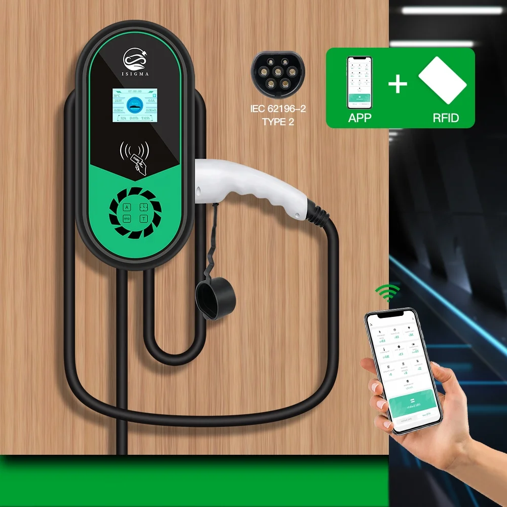 3Phase 32Amp Wall Charging Station 22 KW Electric Car Charging Stations EV Public Fast Charger