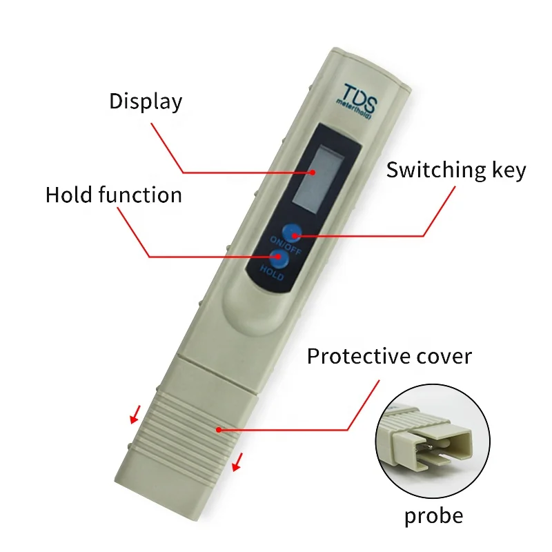 0-9990ppm measuring range water tds meter price