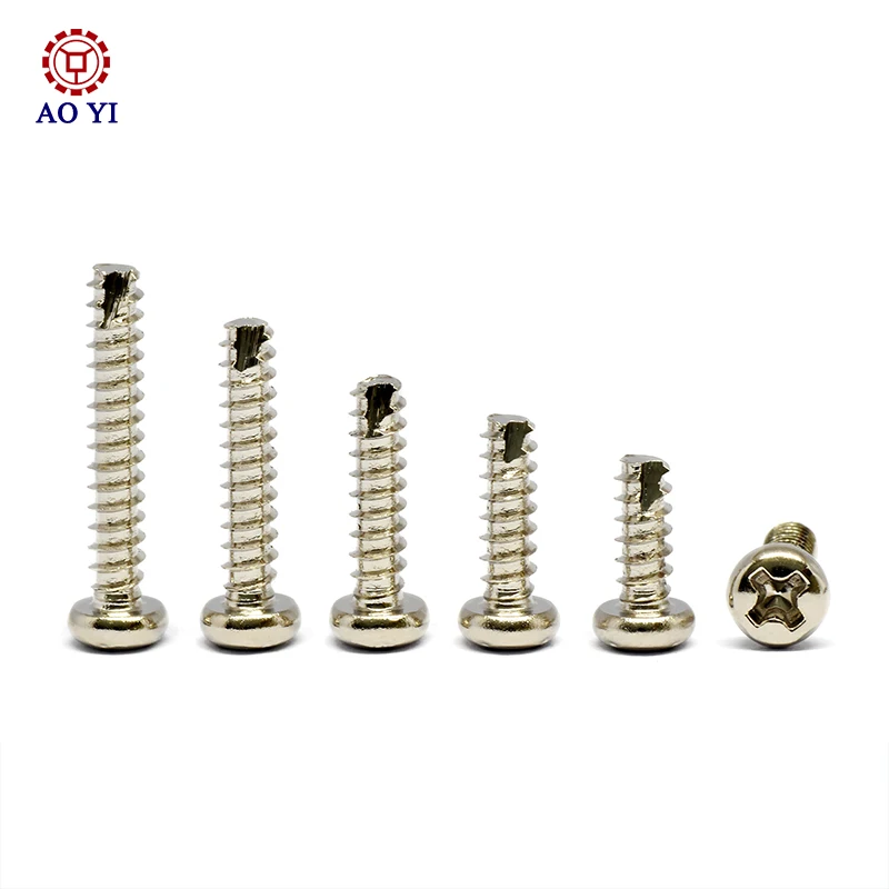 Stainless steel 304 pan head phillips type tail cutting self attack flat tail M2M3 PT