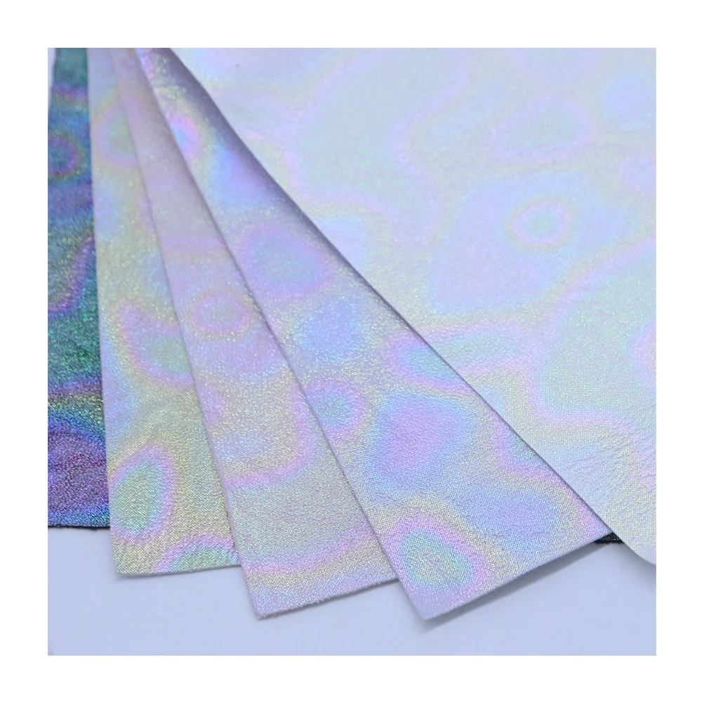 Top Selling Multi Color 0.8mm Film Embossing Pattern Woven Backing PU Synthetic Leather For Making Shoes Materials