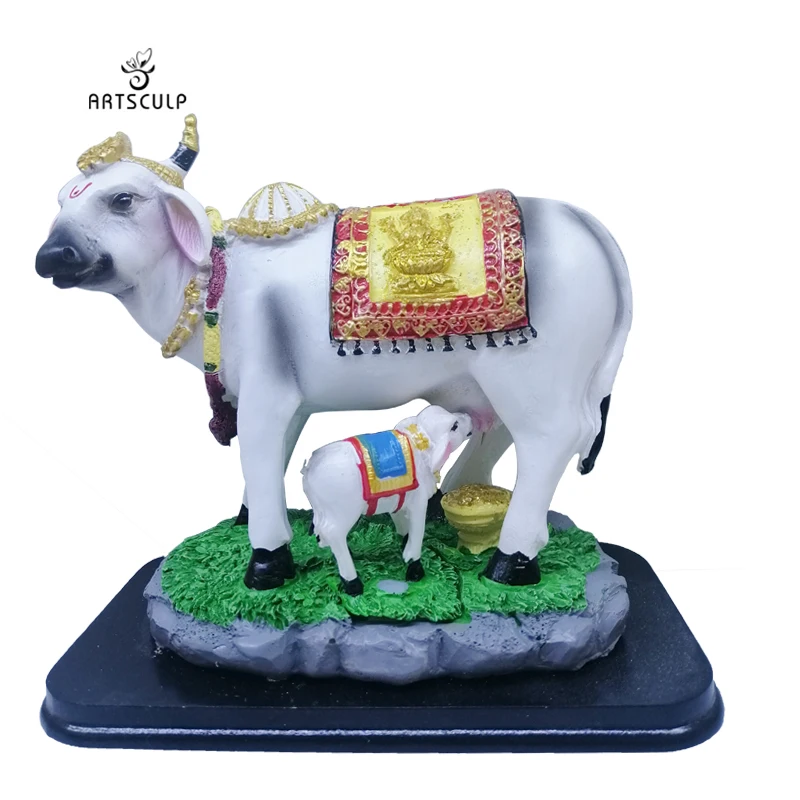 Artsculp Supply Poly Resin Hindu God Nandideva Nandikeshwara kamdhenu shiva bull vahana nandi