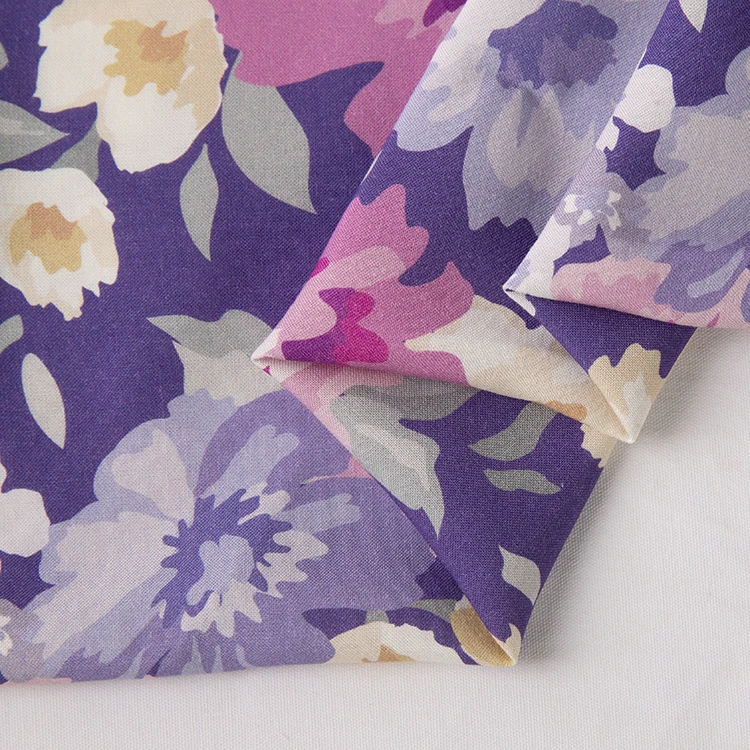 100% ткань «Чаллис» из искусственного шелка, цифровая печать на заказ, с розовыми цветочками на вискозной однотонной ткани 150gsm подходящих сумочек для вечеринок платье