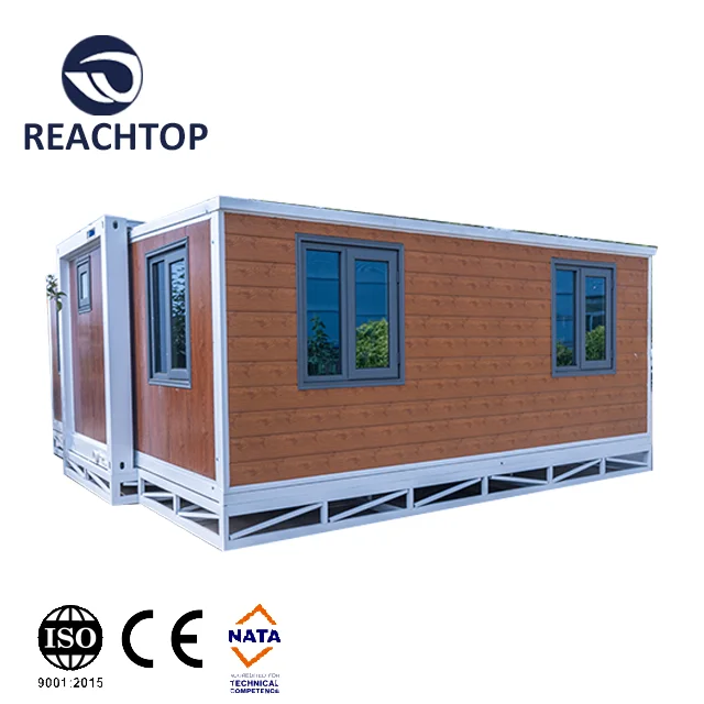 China Factory Supply Steel Double Expanded Ceiling Deck Wing Prefabricated Folding Expandable Container House for Bedrooms