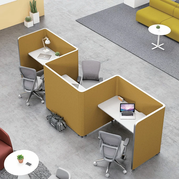 High End Office Furniture Computer Table Set Privacy Space Commercial Workstation Cubicle Staff Beehive Partition Writing Desk