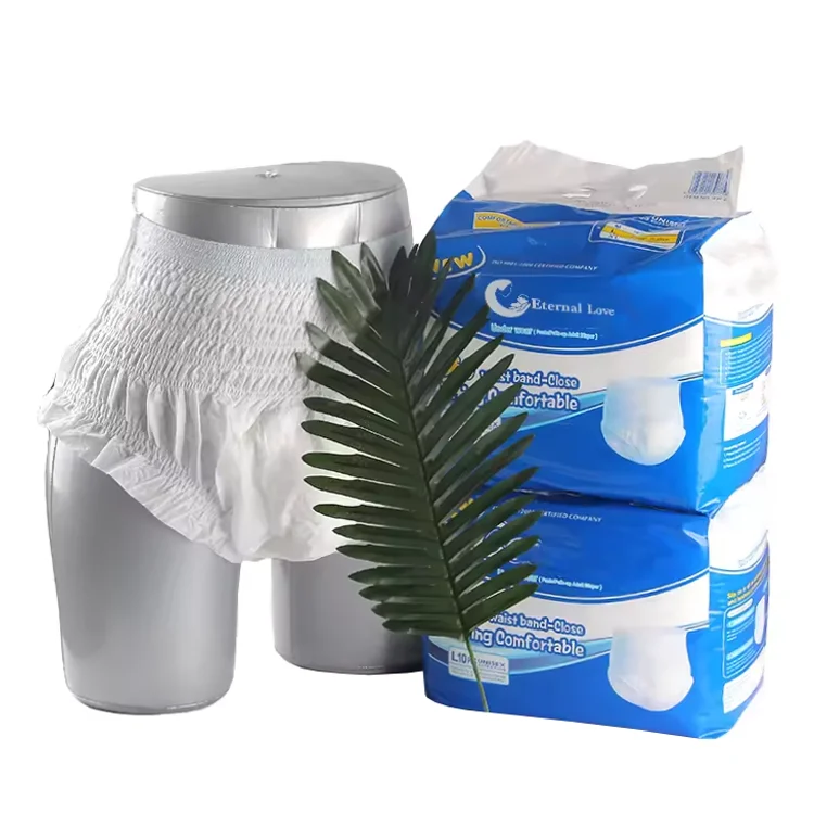 Soft Dry Surface Heavy Incontinence Disposable L Size Adult On Panty Diapers