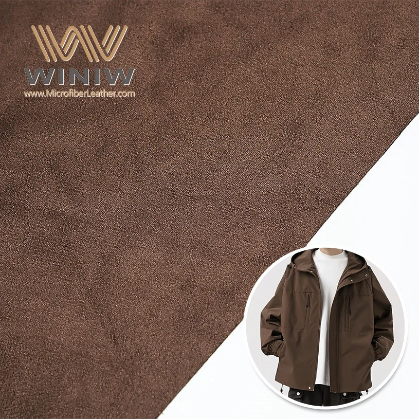 Can be embossed Easy to customize Soft Touch Microfiber Synthetic Leather Material Jacket Fabric printed synthetic leather