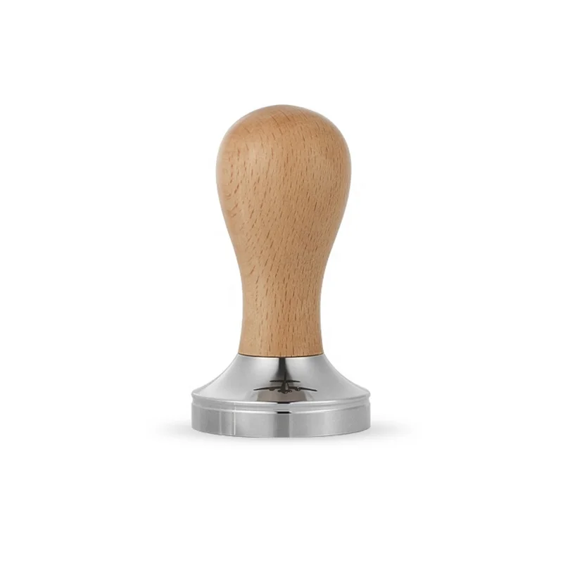 Barista tools Coffee Accessories Wooden handle thread base 304 stainless steel espresso coffee tamper 51mm