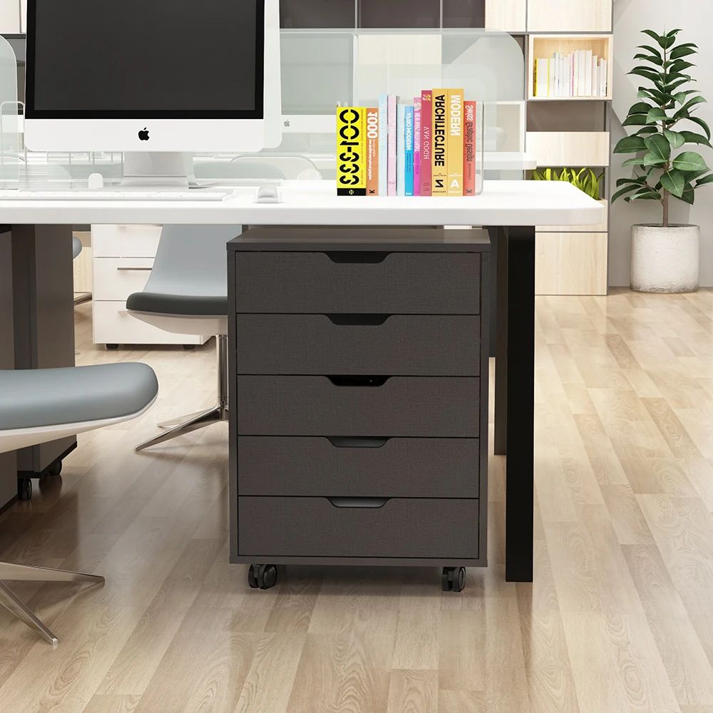 Modern Office Drawers Mobile Organizer File Cabinet Cupboard File Cabinet 5 Drawer Folder Cabinet