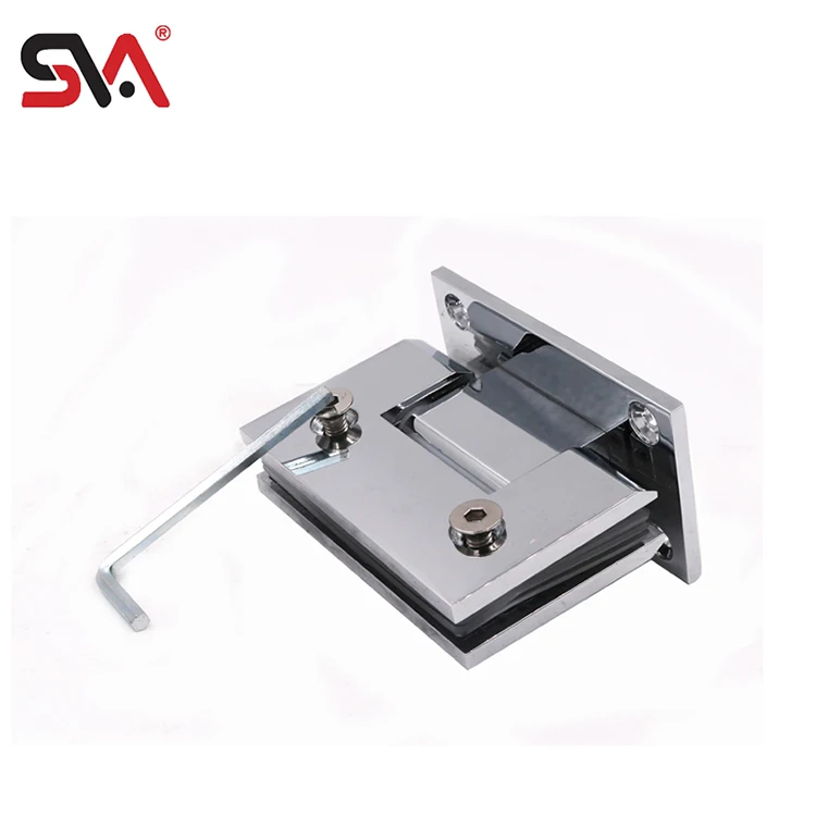 Wholesale Hardware Fixing on Wall 90 Degree SVA-222 Brass Zinc Alloy Wall to Glass Hinge Sliding Door Shower Hinge