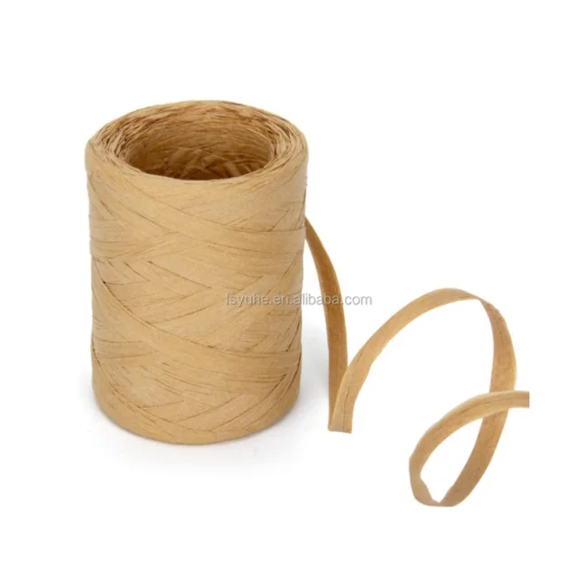 Paper Raffia Yarn Paper String Twisted Craft Cord Rope In Brown White Black String Paper 3-7MM In Bundle Cheap Price