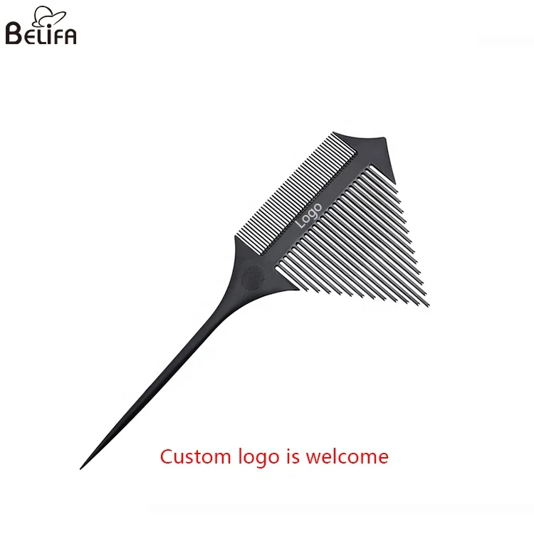 Hair styling salon dye point tip highlight comb plastic dual double head rat tail hair comb