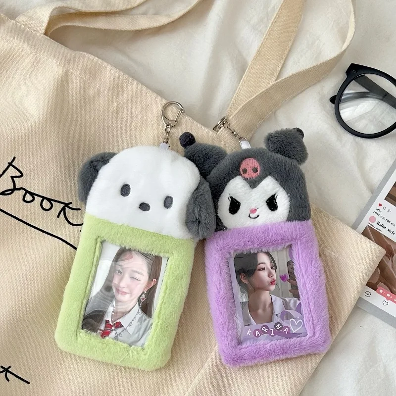 Kawaii Sanrio plush card holder kuromi hobbies & models campus cute animal meal card polaroid idol card display pendant