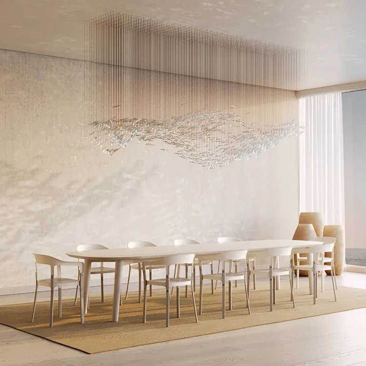 Custom Hotel Lobby Villa designer interior decoration modern luxury crystal  restaurant chandelier lighting