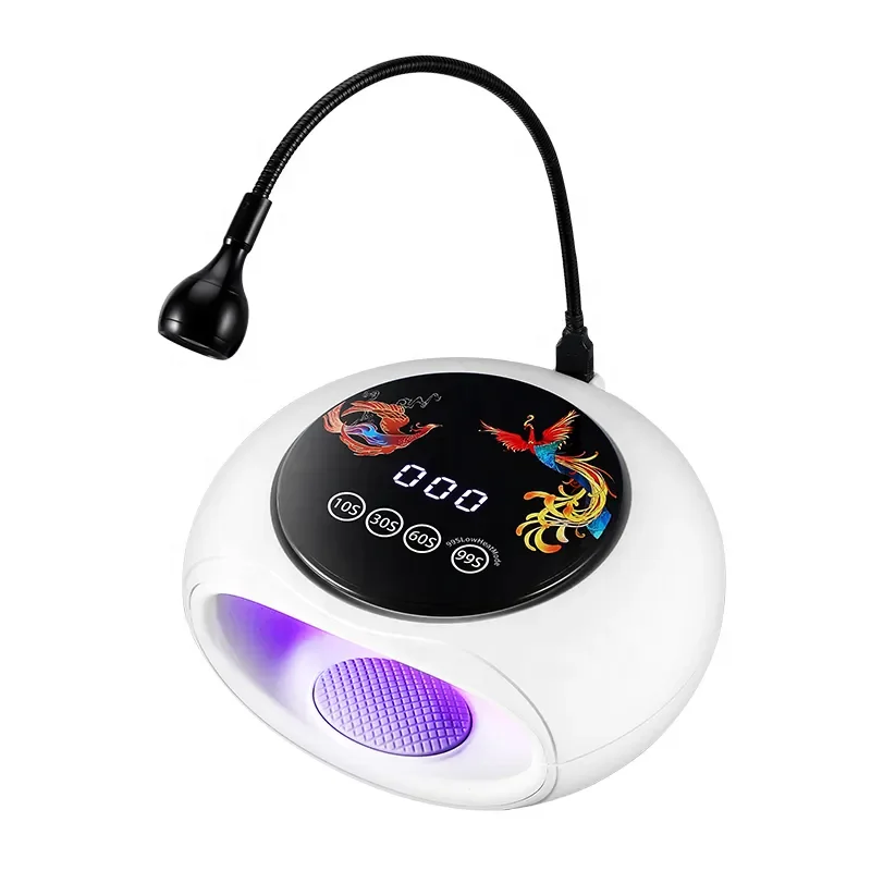 New 2 in 1 Professional V15 128W Dual Light UV LED Nail Lamp with Chinese Element Manicure Nail Dryer 30 LEDS UV Gel Nail Lamp