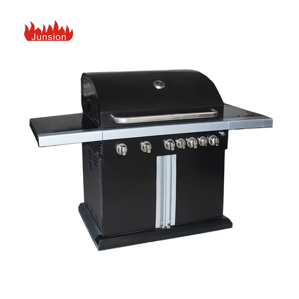 
Powder Coated Steel 5 Main Burners Indoor Gas Barbecue Grill 