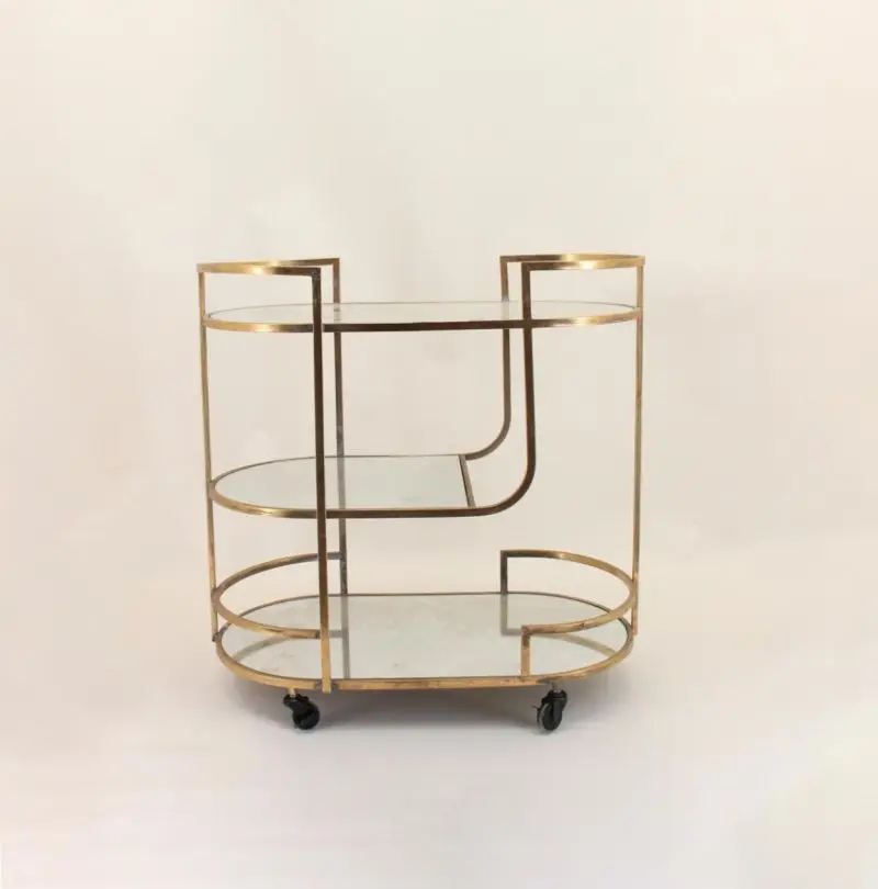Hot Sale Modern Metal Drinks Trolley Dining Cart Tea Wagon for Hotels Hotel Furniture