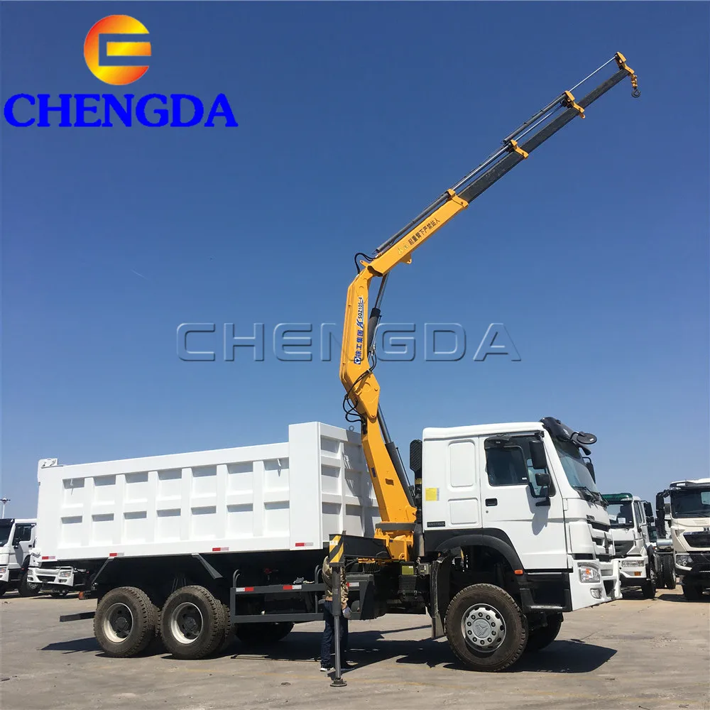 
Sinotruck howo hohan 6x4 10 wheels 371hp dump truck with crane 