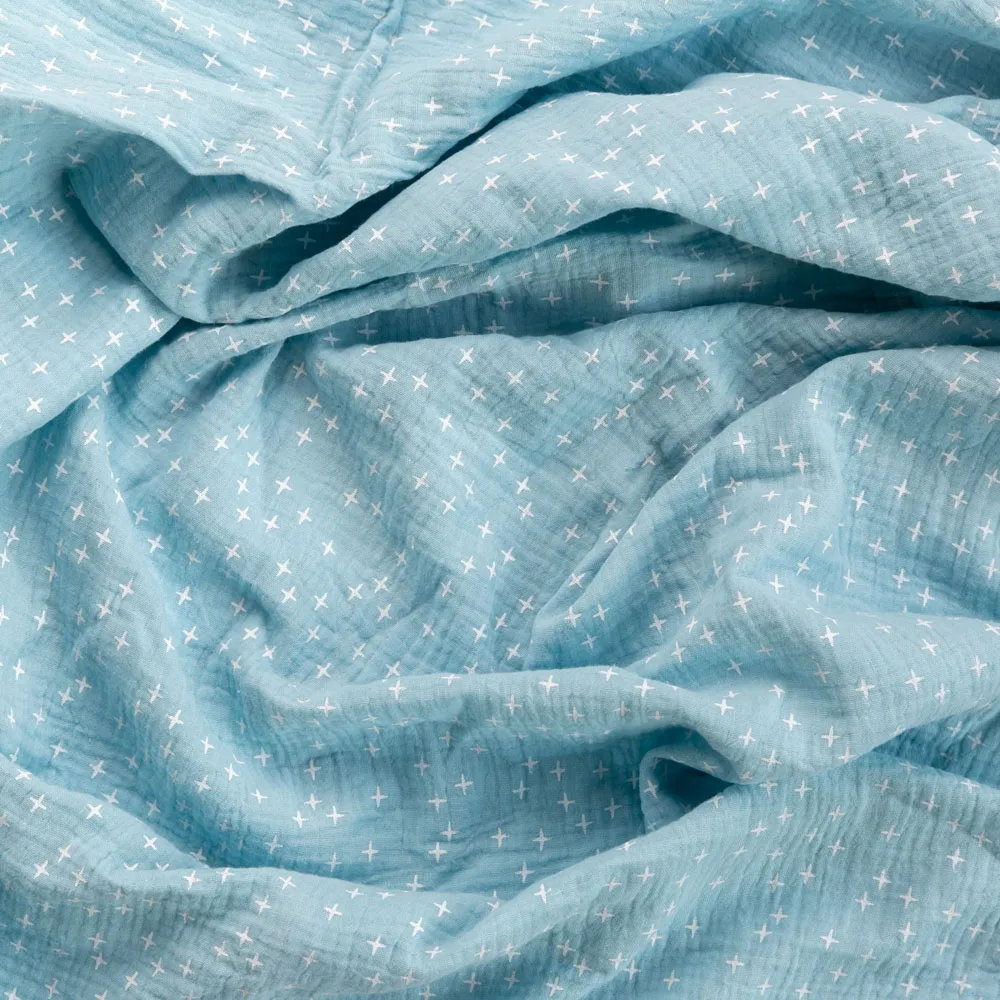 Woven techincs organic cotton custom print baby muslin blanket