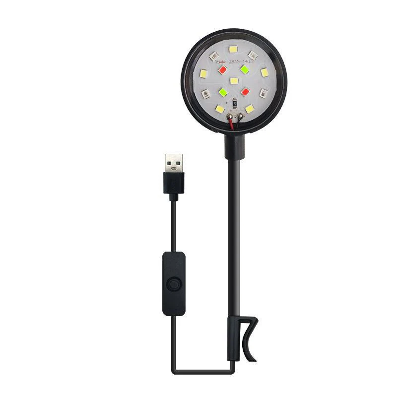 360 degree rotation aquatic plant lamp clip on aquarium led light mini usb lighting for aquarium fish