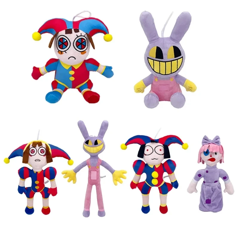 amazing digital circus clown stuffed plush toys digital circus doll cartoon funny stuffy anime plush toy